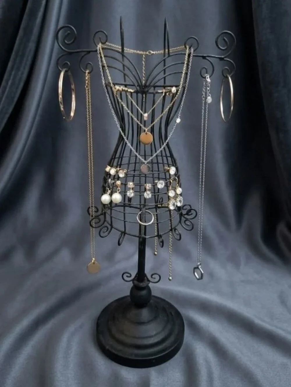 🐠Metal Wire Dress Form vintage style Jewelry display Stand 17